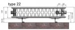 Panel radiator VK22-400-1100