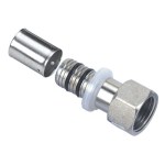 Screw connector, flat seal 16 x ½